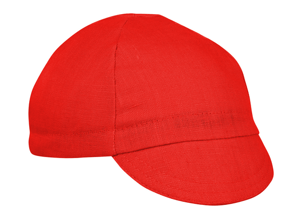 Red Linen 4-Panel Cap
