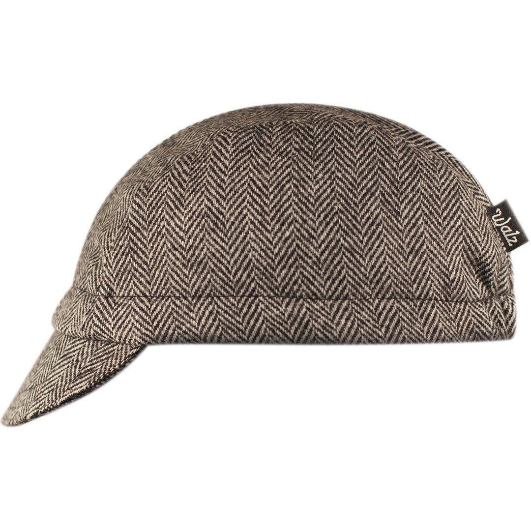 Black Herringbone/Cardinal Wool 3-Panel – Walz Caps
