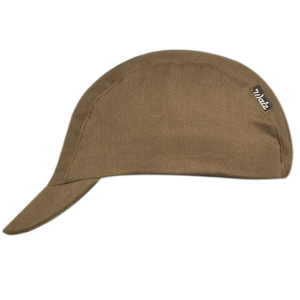 Velo/City Cap - Olive Cotton 5-Panel Cap.  Side view.