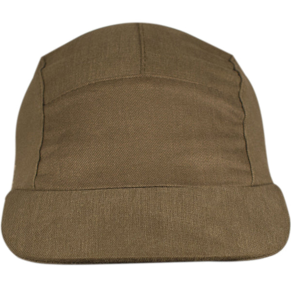 Velo/City Cap - Olive Cotton 5-Panel Cap.  Front view.
