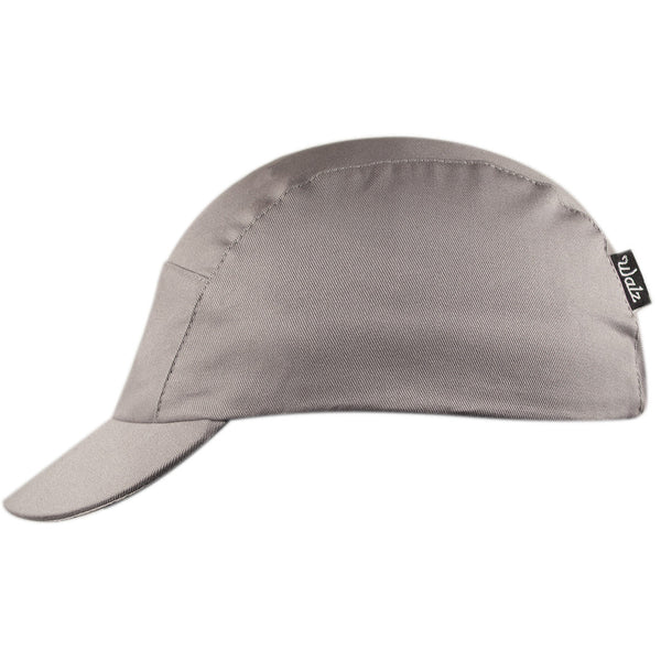 Velo/City Cap - Grey Cotton 5-Panel.  Side view.