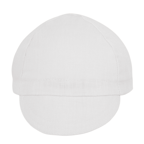 White Linen 4-Panel Cap