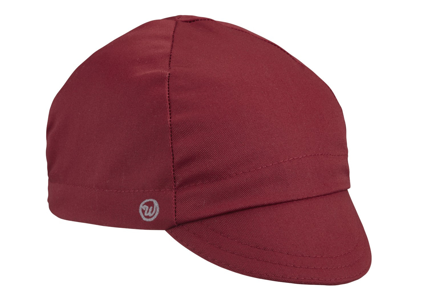Maroon Cotton 4-Panel Cap.  Angled view.