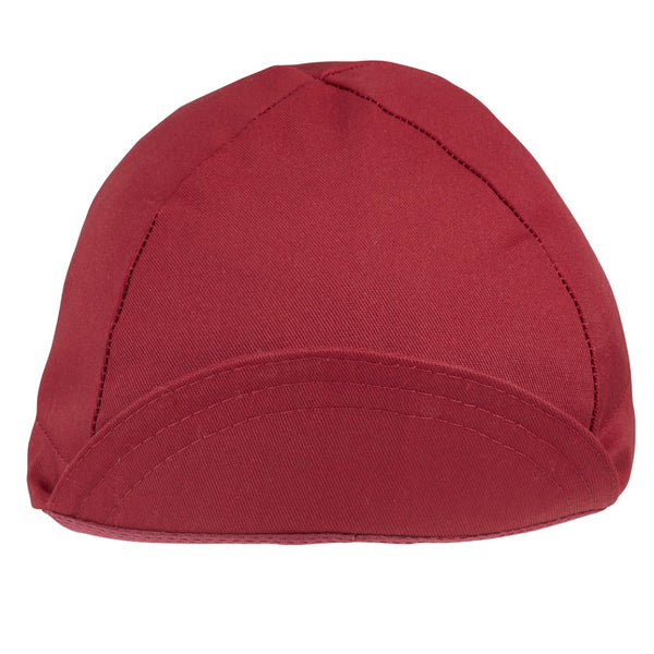 Maroon Cotton 4-Panel Cap.  Brim up front view.