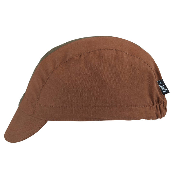 Nutmeg/Olive Cotton 3-Panel Cycling Cap