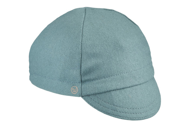 Jade Wool 4-Panel Cap.  Angled view.