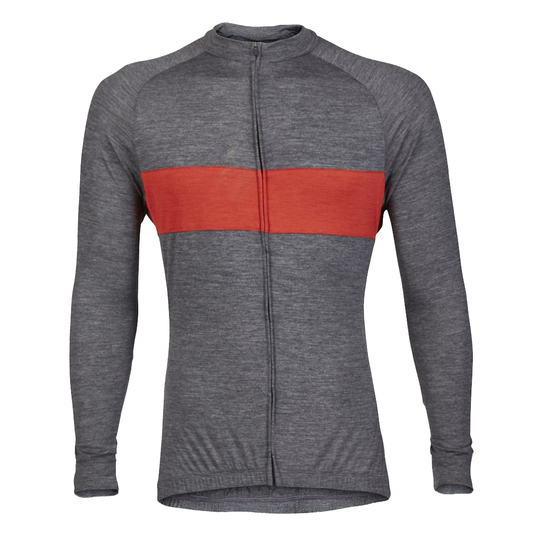 Gull Gray Merino Wool Jersey - Long Sleeve