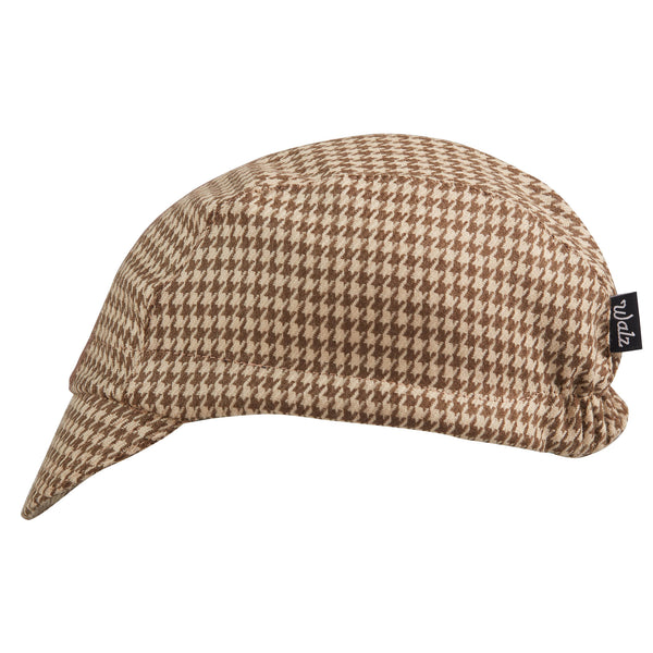 Tan Houndstooth Wool 3-Panel Wool 3-Panel Stripe