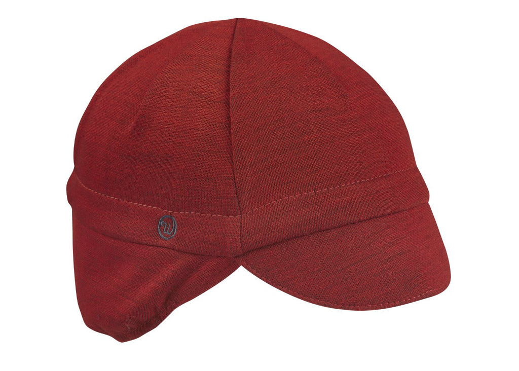 Red Merino Wool Ear Flap Cap – Walz Caps - Classic American Cycling Caps