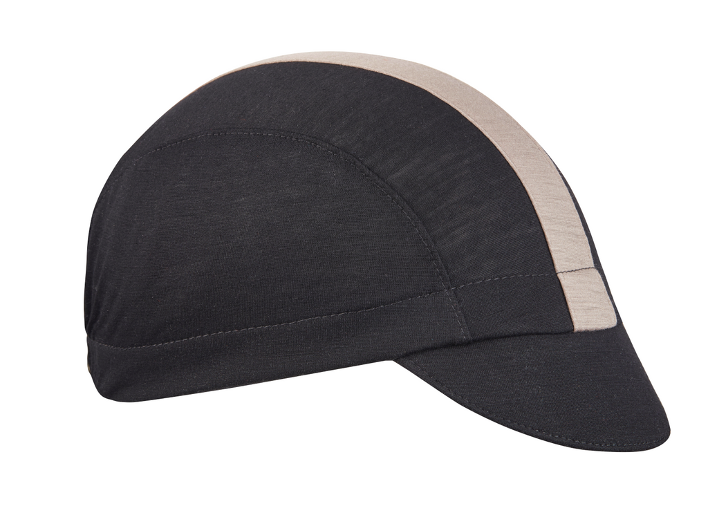Black Grey Merino 3 Panel Cap Walz Caps Classic American