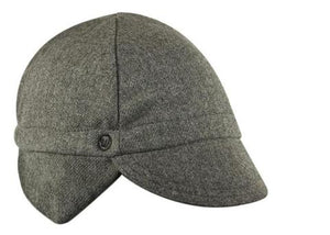 Grey Wool Flannel Ear Flap Cap - Main Image