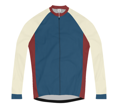 Merino Wool Build-A-Jersey - Long Sleeve.  Graphic of one possible custom color combination.