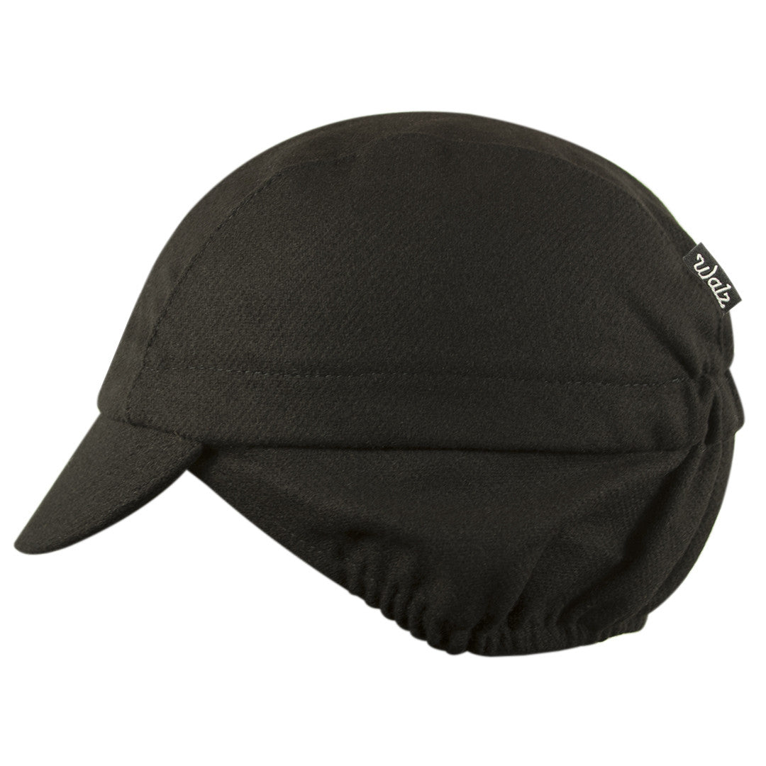 Black/Grey Stripe Wool Flannel Ear Flap Cap – Walz Caps