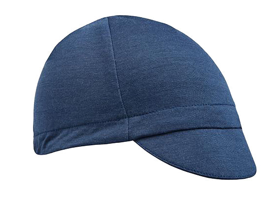 Airforce Blue Merino Wool Cap Wool 4-Panel. Angled view.