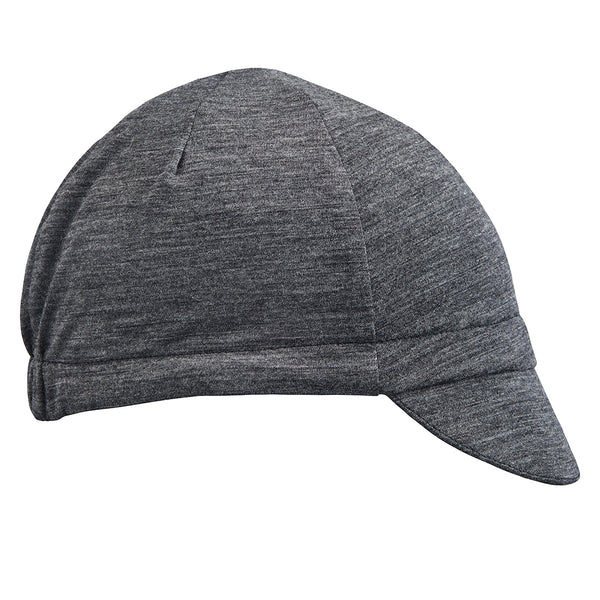 Gull Gray Merino Wool 4-Panel Cap. Side view.